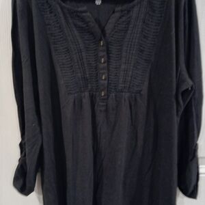 Kim Rogers Black Long Sleeve Blouse